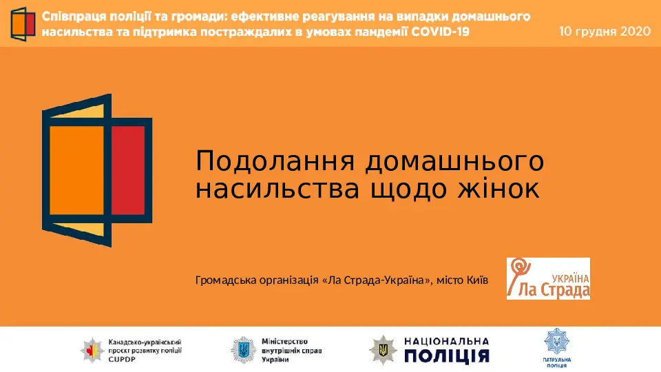 Подолання домашнього насильства щодо жінок. Презентація з результатами ініціативи